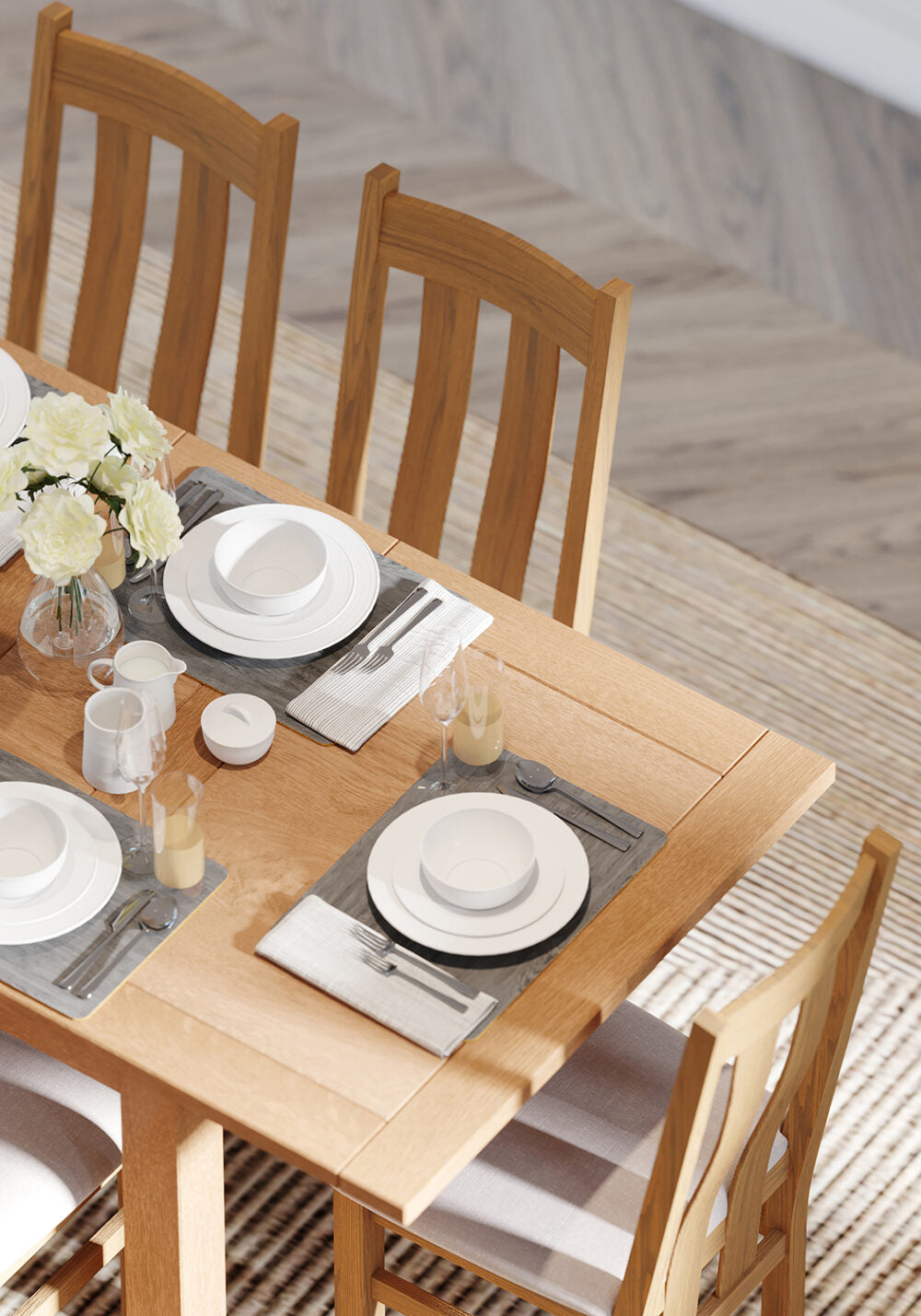 Newport Oak Medium Extending Dining Table